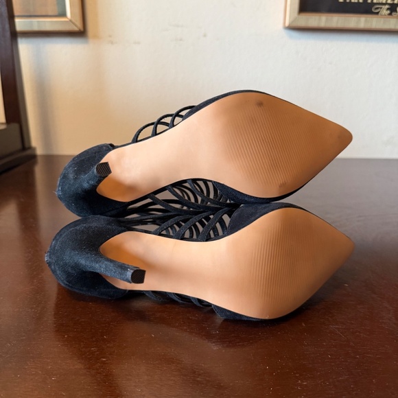 Steve Madden “Prowler” Black Suede Leather Cage High Heels - Size 9M - Picture 9 of 10